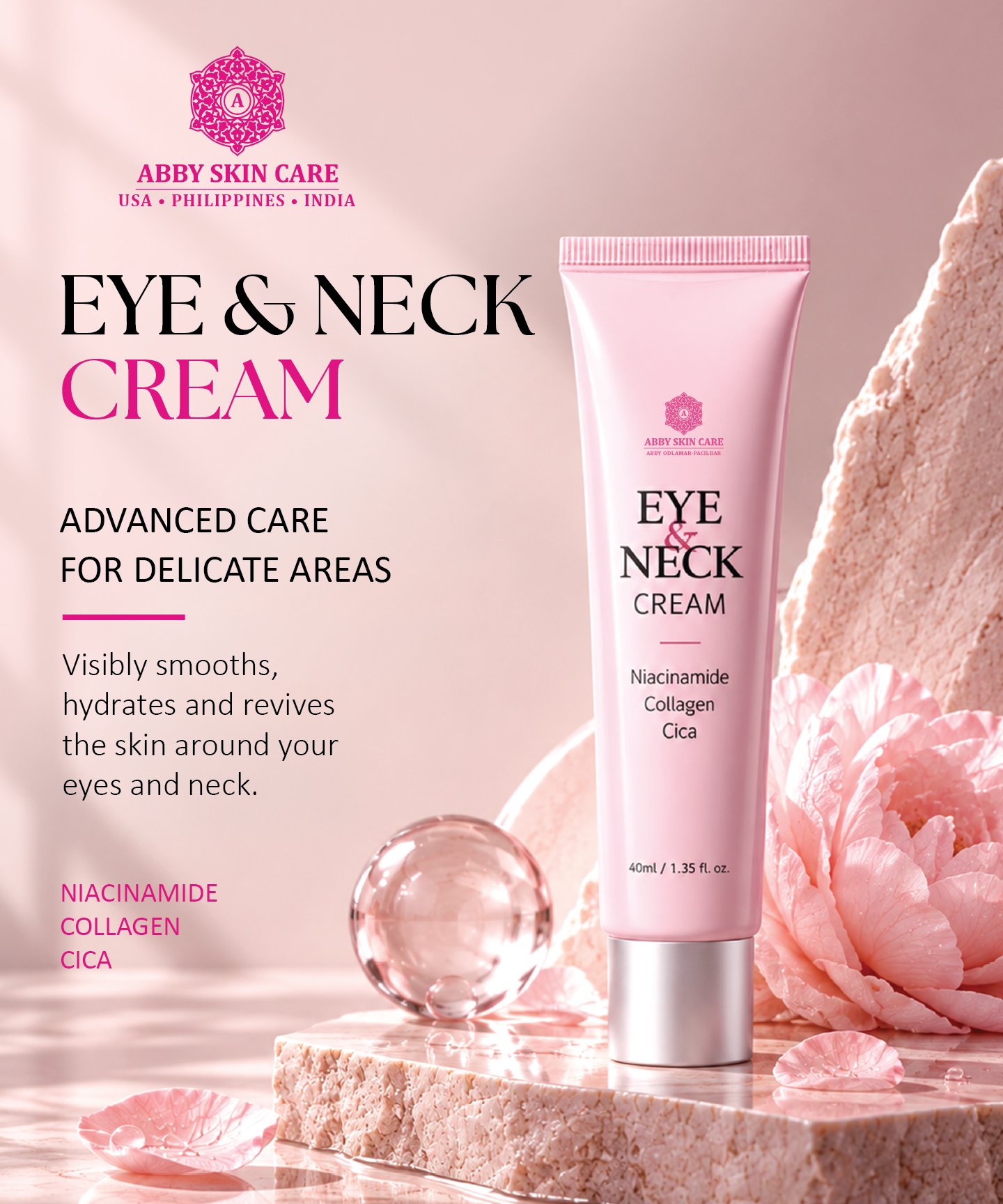 Eye & Neck Cream product packaging from Abby Skin Care