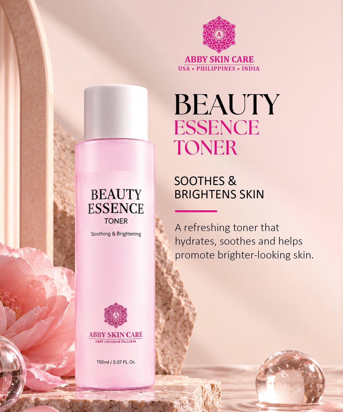 Beauty Essence Toner product packaging from Abby Skin Care