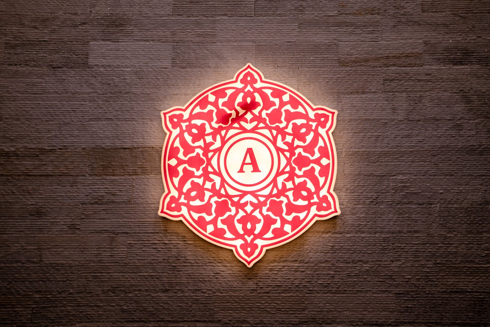 Illuminated Abby Skin Care sign at Abby Skin Care Chandigarh